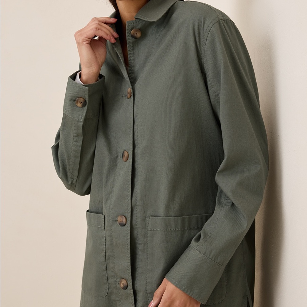 NWT Pact Organic Daily Twill Oversized Lightweight Jacket XXS / XS / S - Picture 2 of 12